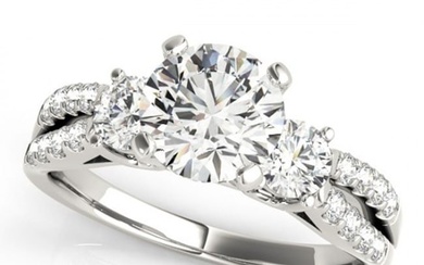 1.25 ctw VS/SI Diamond 3 Stone Ring 18k White Gold