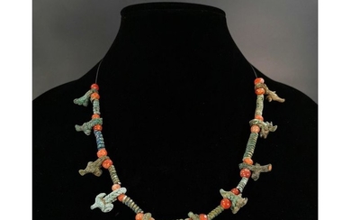 BRONZE AGE NECKLACE WITH RAM AMULETS