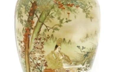 A Meiji period Satsuma baluster vase