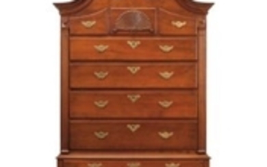A QUEEN ANNE CARVED CHERRYWOOD HIGH CHEST-OF-DRAWERS, CONNECTICUT, 1750-1780