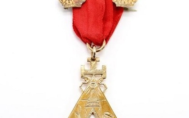 14K Rose Gold Masonic Pin