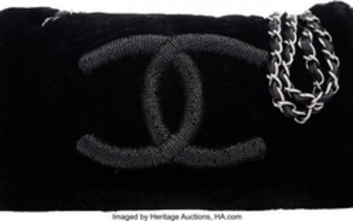 16032: Chanel Black Rabbit Fur Small Flap Bag Condition