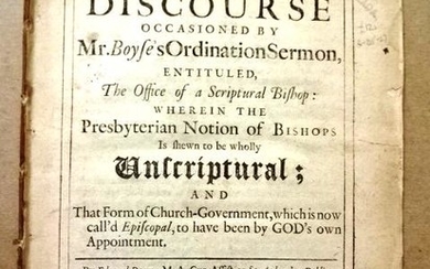 1709 A Discourse Occasioned by Mr. Boyse’s Ordination
