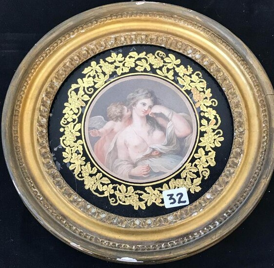 1783 F. Bartolozzi print of Sappho and Cupid