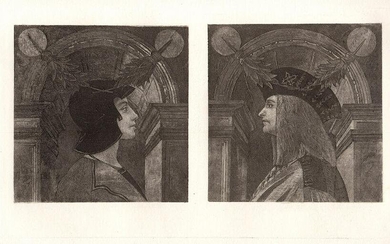 1800s Antique Detailed Print "Italian San Martino Panels" FRAMED