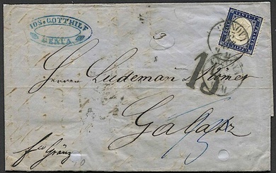 1862, Levante austriaco, lettera da Genova per Galatz (Romania) del 13 marzo 1862