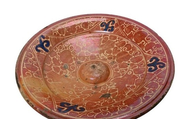 17th Century Hispano Moresque Earthenware Large Bowl