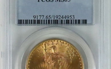 1924 PCGS MS65 US $20 SAINT-GAUDENS GOLD COIN