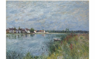 Alfred Sisley (1839-1899), La berge à Saint-Mammès