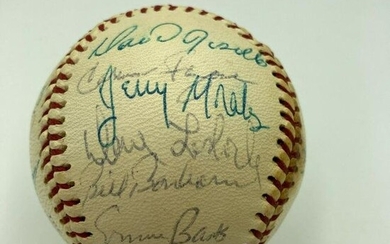 1974 Chicago Cubs Team Signed National League Baseball Ernie Banks JSA COA