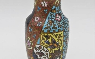 19C French Cloisonne Bronze Small Vase