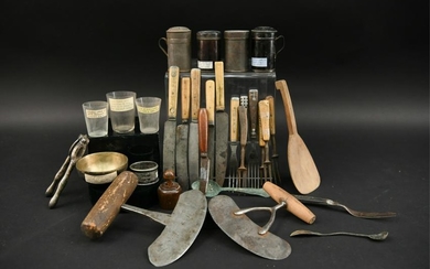 19TH C. CIVIL WAR ERA CUTLERY & COOKING IMPLEMENTS
