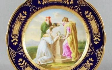 19Th C Royal Vienna-Style Painted Plate