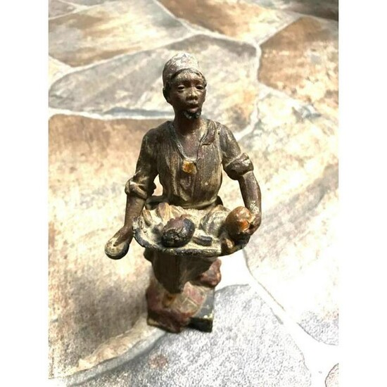 19thc Cold Painted Spelter Orientalist Arab Figural