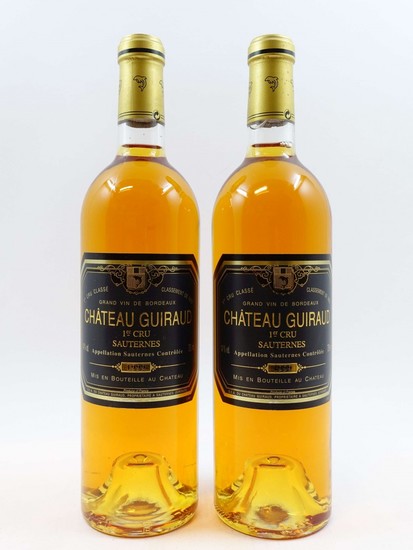 2 bouteilles CHÂTEAU GUIRAUD 1999 1er cru Sauternes