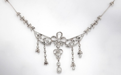 18 kt gold necklace with diamonds ,...