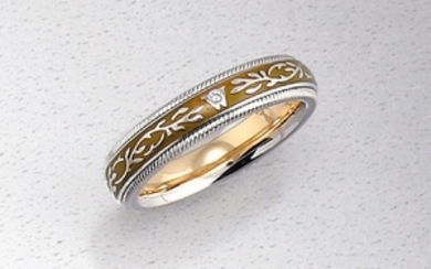 18 kt gold WELLENDORFF ring with enamel...
