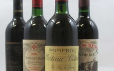 12 bouteilles 3 bts : CHÂTEAU CERTAN DE MAY DE CERTAN 1989 Pomerol (1 base goulot, 1 légèrement bas, étiquettes tachées)
