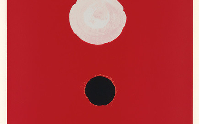 ADOLPH GOTTLIEB Crimson Ground. Color screenprint, 1972. 610x483 mm; 24x19 inches, full margins....