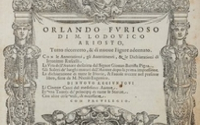 Ariosto, Ludovico ORLANDO FURIOSO [...] TUTTO RICORRETTO, &AMP; DI NUOVE FIGURE ADORNATO [...], 1580