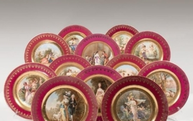 Austrian Gilt Cabinet Plates