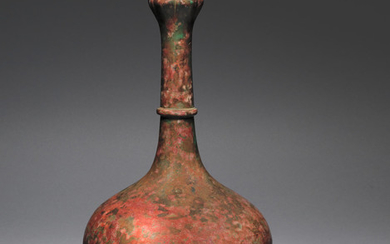 A bronze garlic-head vase