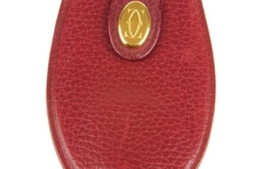 CARTIER - a leather key chain. Crafted from grained