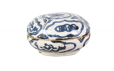 A Chinese porcelain seal paste box and...