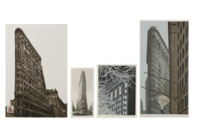 A collection of prints of the Flatiron Building