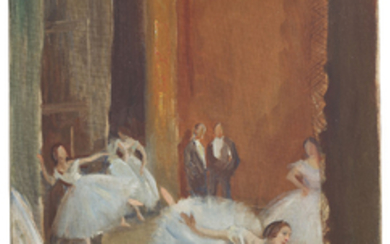 Edward Seago, R.W.S., R.B.A. (British, 1910–1974), Les Sylphides, before the curtain rises at Monte Carlo