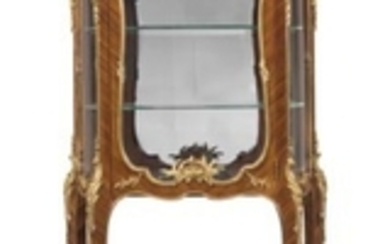 A FRENCH ORMOLU-MOUNTED KINGWOOD VITRINE-ON-STAND, BY FRANCOIS LINKE, INDEX NUMBER 73, PARIS, LATE 19TH CENTURY