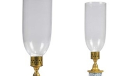 A PAIR OF GEORGE III GILT-METAL-MOUNTED JASPERWARE CANDLESTICKS, BY TURNER AND COMPANY, CIRCA 1790