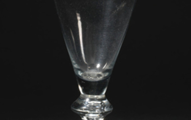 A good heavy baluster large wine glass or goblet, circa 1710-20