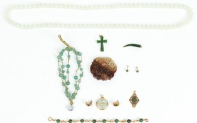 Group of Misc. Jade and Celadon Jewelry
