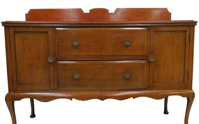 Imported English Sideboard Or Buffet With Queen Anne