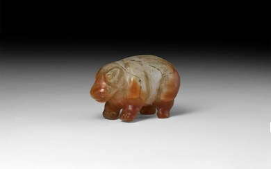 Phoenician Carnelian Hippopotamus Statuette