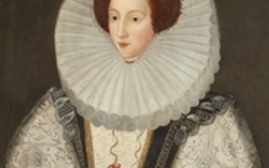 Probably English School, 16th century, Portrait of a Lady in a Ruff