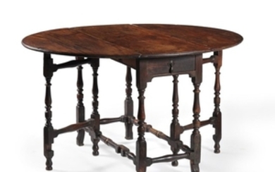 A ‘red walnut’ and oak gateleg dining table