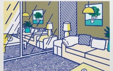 Roy Lichtenstein, Blue Floor, from Interior Series