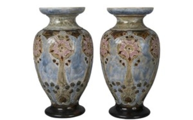 Royal Doulton, a pair of Stoneware 'Tudor'...