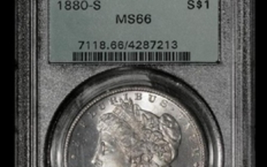 A United States 1880-S Morgan $1 Coin (NGC MS66)