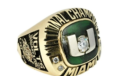 University of Miami National Champs Gold Ring