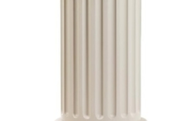 A White Painted Columnar Pedestal