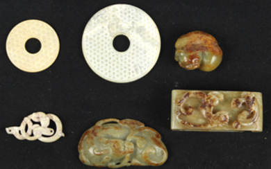 Chinese Jade/Hardstone Archaistic Carvings