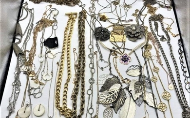 [34] Assorted Costume Jewelry Necklaces - Big Variety