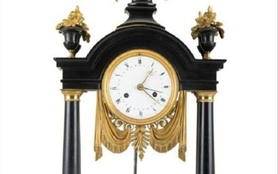 Neoclassical Marble & Gilt-Metal Mantel Clock