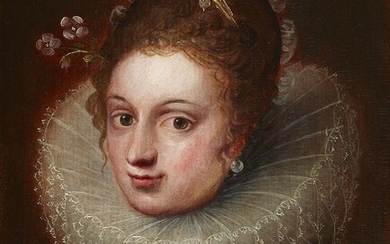 Flemish School 17th century - Portrait of a Lady in a Ruff