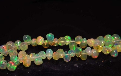 6.79 Ct Genuine 57 Drilled Pear Multi-Color Fire Opal