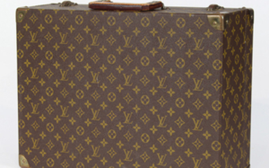 Louis Vuitton style hard-sided suitcase