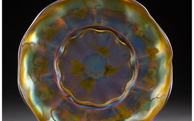 79032: Tiffany Studios Intaglio-Decorated Favrile Glass